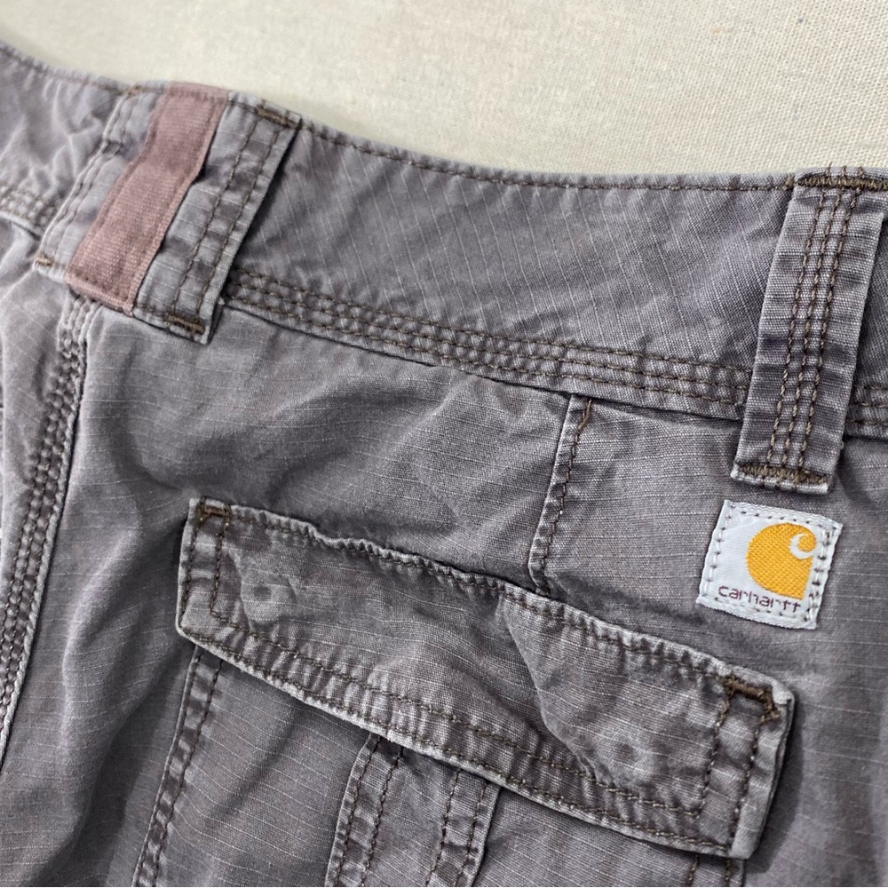 Carhartt Cargo Crop Pants Womens 10 Relaxed Fit Utility Pockets Outdoor Work - Picture 7 of 11